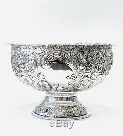Argent Victorienne Sterling Gaufrée Bowl Londres 1899