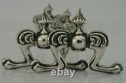 Art Nouveau English Solide Sterling Silver Cutlery Rests 1898 Victorian 38g