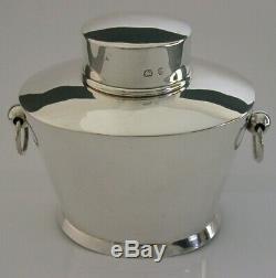 Belle Argent Sterling Thé Victorien Caddy Canister Box 1899 Antique