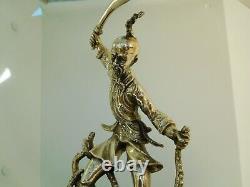 Belle Détaillée Vintage / Antique Argent Sterling Chinese Warrior Figure