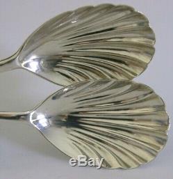Belle Paire D'argent Sterling Victorienne 1898 Antique Spoons Portion 92g