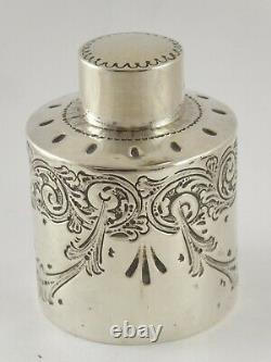 Bon Victotrian Solide Sterling Silver Tea Caddy Canister Atkin Bros 1894 76g