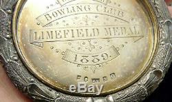 Bowling Club Limefield Médaille D'argent De L'ouest Victorienne Rare Écossais Géant Calder