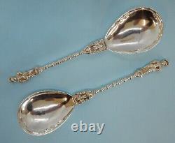 Boxed Pair Victorian Solid Silver Figural Fruit Spons. Hayes Brothers 1894 111g
