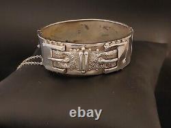 Bracelet double boucle esthétique en argent massif 925 de style victorien antique