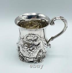 Chope de baptême en argent victorienne Londres 1879 Richards & Brown