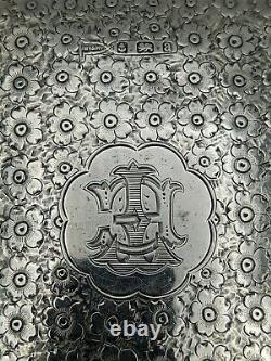 Coffret De Cartes D'aide De L'art Nouveau D'argent Victorien, Walker Et Hall Bham 1900
