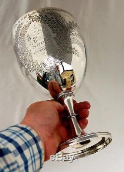 Coupe De Trophée En Argent Sterling De 588gm. Smithfield Show 1886. Snailwell, Newmarket