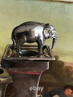 Coussin à épingles en argent massif en forme d'éléphant, pièce d'antiquité. Birm 1906 Adie Lovekin