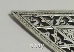 Couverts à poisson en argent sterling de l'époque victorienne (trancheuse et fourchette) poinçonnés 1896