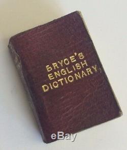 Dictionnaire Miniature Miniature Miniature En Argent Massif Victorien Alfred Wigley 1897