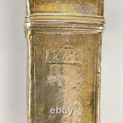 Étui en argent massif victorien antique Taylor & Perry 1843 6.5cm