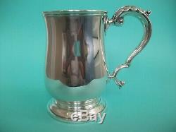 Extra Large, Solide Antique Silver 1 Pinte Tankard / Tasse, Londres 1898, 358 Grammes