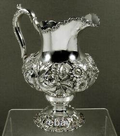 Fuchs Et Fuchs Sterling Pitcher C1895 Baltimore Floral