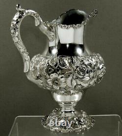 Fuchs Et Fuchs Sterling Pitcher C1895 Baltimore Floral