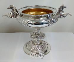 Grand Trophée Victorian Sterling Silver Riding Par Robert Hennell III De 1867