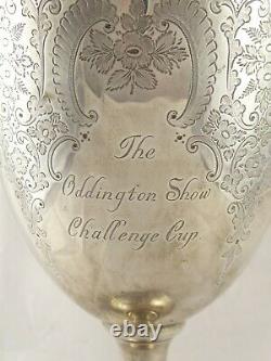 Grande Antique Victorian Solid Sterling Silver Wine Goblet Chalice Cup 1891 344 G