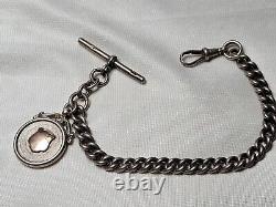 Haute Qualité Antique Heavy Duty Sterling Silver Pocket Watch Albert Chain