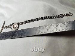 Haute Qualité Antique Heavy Duty Sterling Silver Pocket Watch Albert Chain