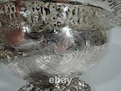 Je Caldwell Punch Bowl & Cups Antique Centerpiece Américain Sterling Silver