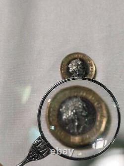 Lunettes De Vue Super Strong Antique Victorian Edouardian Gravé Argent Magnificateur
