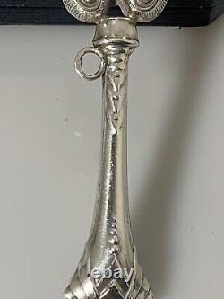 Magnifique Victorien Anglais Sterling Silver Rabbit Baby Rattle