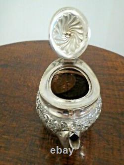 Orné Antique Victorian Sterling Silver Tea Pot Birmingham 1894 340g