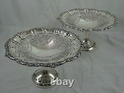 Paire FABULEUSE, COMPORTS en argent sterling VICTORIEN, 1899, 576gm