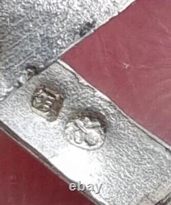Pochette à monnaie de chatelaine victorienne antique en argent 835 avec dessus en grille à soufflet