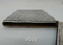 Pretty Victorian Solid Silver Card Case, Birmingham 1871