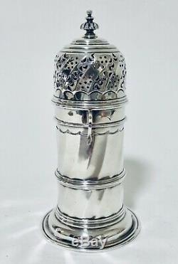 Qualité Antique Britannia Silver Silver Sugar Shaker Roulette Londres 1893