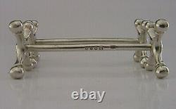Qualité Paire Victorienne D'anglais Sterling Silver Cutlery Rests 1886 Antique 68g