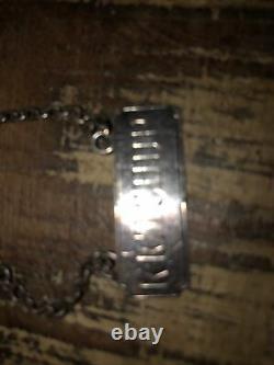 Rare Antique Georgian Victorian Solid Silver Ketchup Bottle Ticket Label