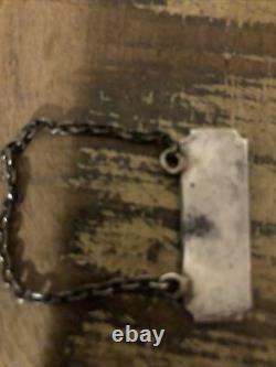 Rare Antique Georgian Victorian Solid Silver Ketchup Bottle Ticket Label