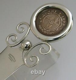 Rare Boer War Anglais Solid Sterling Silver Letter Opener S Africa Coin 1898