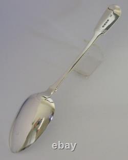 Rare Chouette Crested Spoon De Bas D'argent Sterling 1845 Antique Victorien