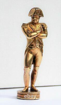 Rare Fine Qualité Victorian Gilt Bronze Napoléon I Sceau De La Cire Sceau De Cire