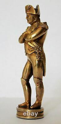 Rare Fine Qualité Victorian Gilt Bronze Napoléon I Sceau De La Cire Sceau De Cire