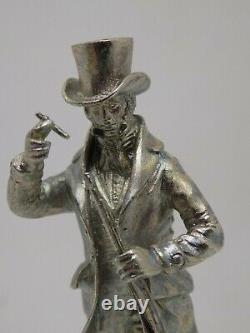 Rare Heavy Sterling Solid Silver Period Gentleman Loading Musket Rifle. 60grammes