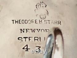 - Rare Theodore B. Starr En Argent Sterling Montre De Poche Stand De New York 18771924