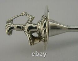 Rare Victorien Sterling Silver Knight Cayenne Laudanum Spoon 1899 Antique