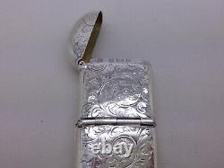 Solid Silver Combined Sovereign Holder & Vesta Case 1900 Birmingham 42g
