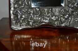 Style Victorien Chérubin Tableau Sterling Silver Mirror Poinçonnés 1993 Dressing