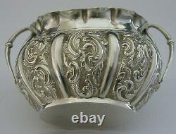 Superbe Anglais Victorian Solid Sterling Silver Sugar Bowl 1892 Antique 96g