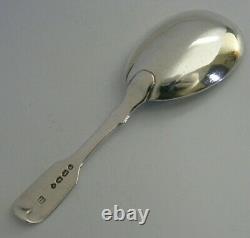 Superbe Anglais Victorien Solide Sterling Argent Caddy Spoon 1866 Antique