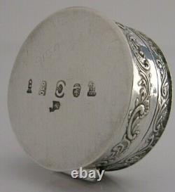 Superbe Antique Dutch Solid Sterling Silver Box London Import 1892 Victorian