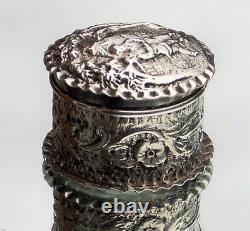 Superbe Victorian Daniel & John Wellby Solid Silver Pictorial Table Snuff Box
