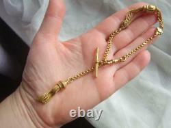 Superbe Victorian Ladies Albertina Gilded Pocket Watch Chain Tassel Fob Bracelet