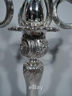 Tiffany Candelabra 12249 Antique Chandeliers Américaine En Argent Sterling