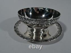 Tiffany Sauce Bowl Plate Stand 8174 Antique American Sterling Silver